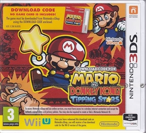 Download Code for Mario vs Donkey Kong Tipping Stars - Kode virker ikke længere - i Folie - Nintendo 3DS Spil - (AA Grade) (Genbrug)